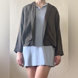 Military Green Gorpcore Eddie Bauer Lightweight Bomber Jacket